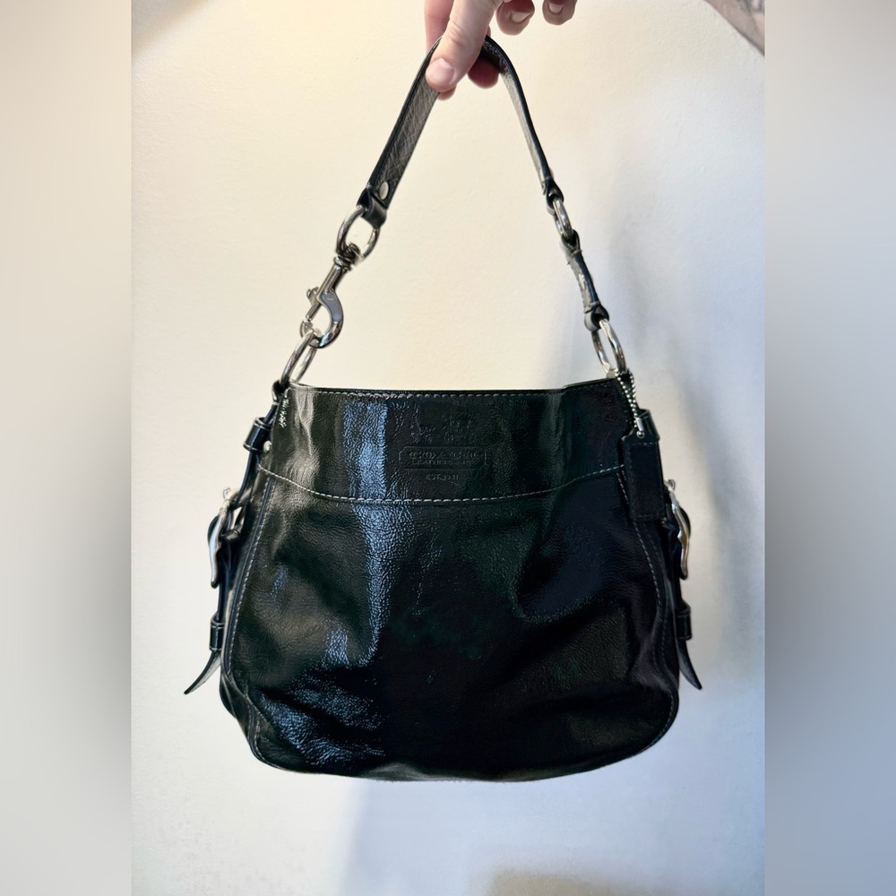 Vintage Coach Zoe Patent Leather Hobo
